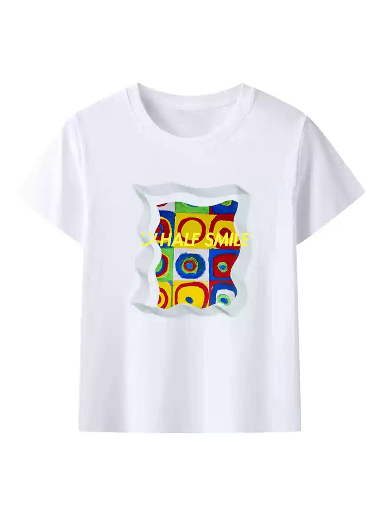 Unisex White Streetwear Tee